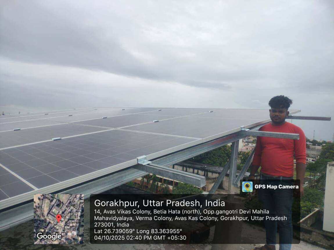 Shraddhaprem Enterprises rooftop solar installation, Gorakhpur