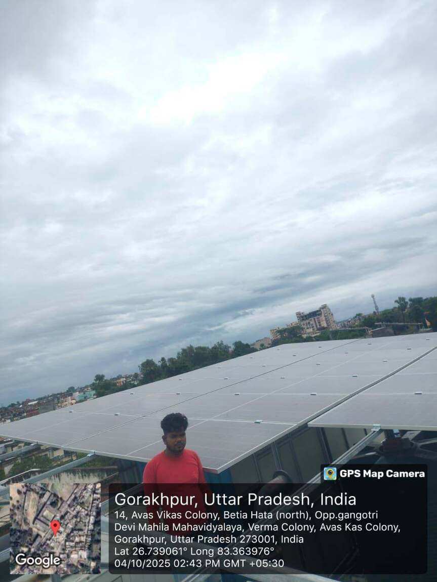 Shraddhaprem Enterprises rooftop solar installation, Gorakhpur